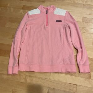 Vineyard Vines Shirt.  Women’s small.  Pink with white eyelet on shoulders:
